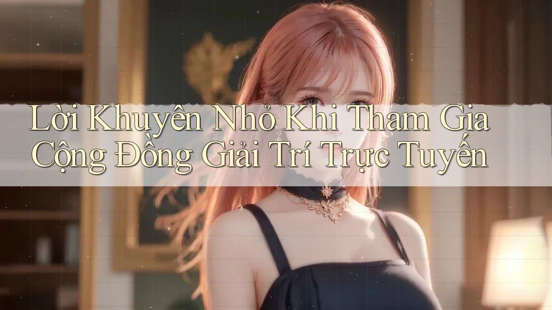 Lời Khuyên Nhỏ Khi Tham Gia Cộng Đồng Giải Trí Trực Tuyến Lời Khuyên Nhỏ Khi Tham Gia Cộng Đồng Giải Trí Trực Tuyến